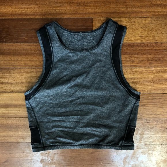 Lululemon Grey Mesh Cropped tank - Picture 2 of 2